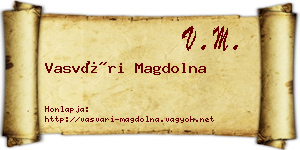 Vasvári Magdolna névjegykártya