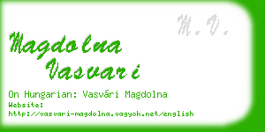 magdolna vasvari business card